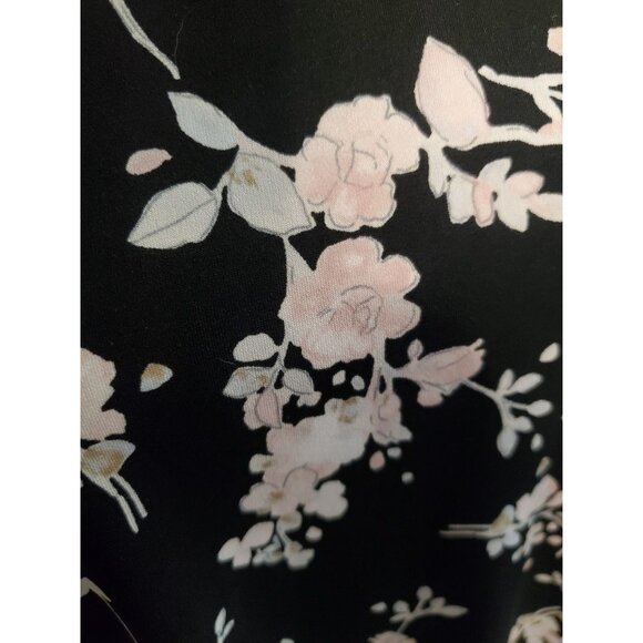 Karl Lagerfeld Paris Dark Romantic Floral Womens Size 2XL Blouse Top Bell Sleeve - Picture 4 of 16